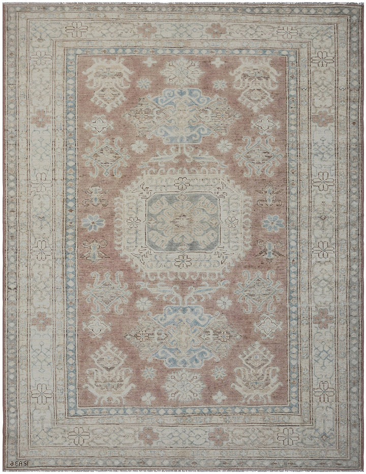 5'x7' Ariana Caucasian Geometric Hazara Medium Hand Knotted Wool Rug