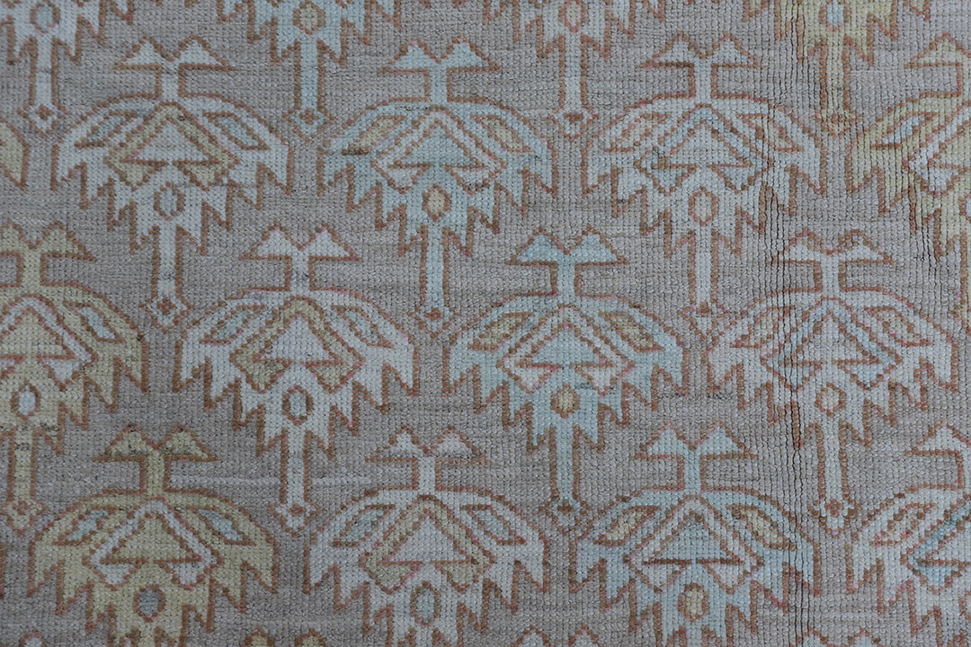 6'x8' Soft Colors Geometric Design Hazara Collection Hand Knotted Wool Rug