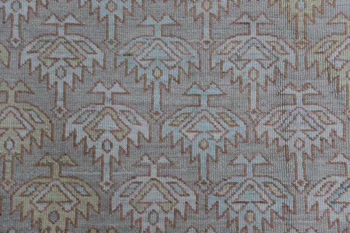 6'x8' Soft Colors Geometric Design Hazara Collection Hand Knotted Wool Rug