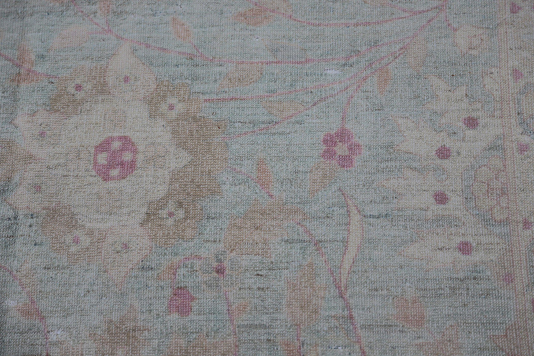 9'x12' Ariana Magenta Blue Yellow Persian Floral Design Transitional Rug