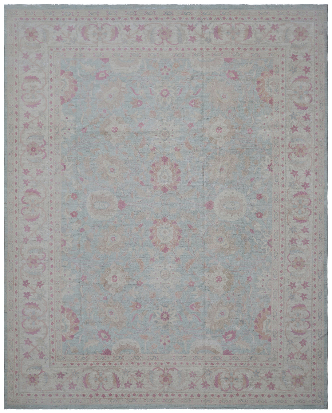 9'x12' Ariana Magenta Blue Yellow Persian Floral Design Transitional Rug