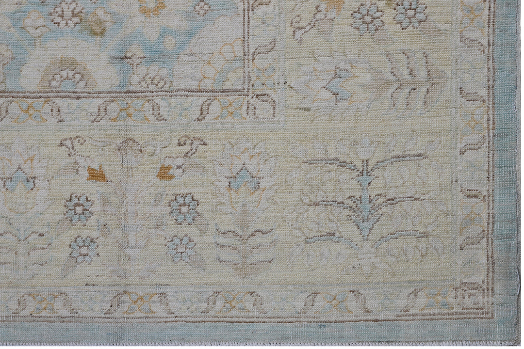 6'x6' Ariana Blue Square Tabriz Design Traditional Rug