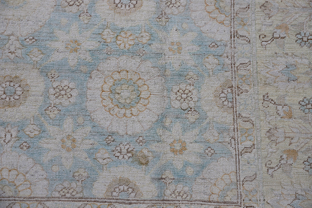 6'x6' Ariana Blue Square Tabriz Design Traditional Rug