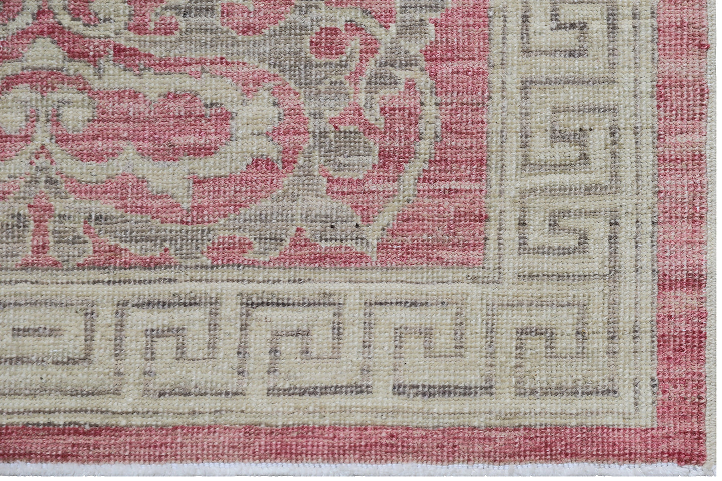 2'x2' Red White Spanish Design Ariana Transitional Collection Small Rug