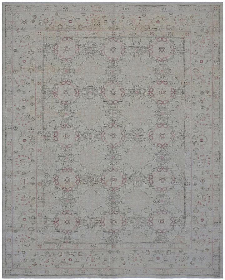 6'x8' Fine quality Ivory Gold Pink Brown Persian Design Ariana Transitional Rug