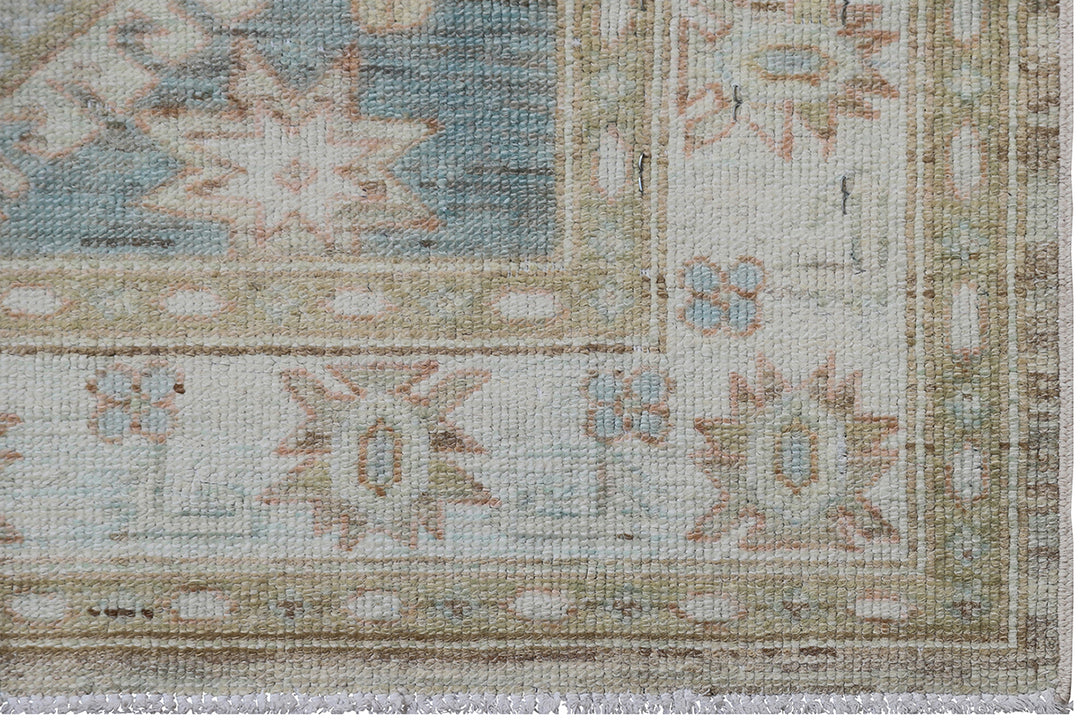 3'x4' Ariana Blue Ivory Caucasian Design Hazara Collection Small Rug