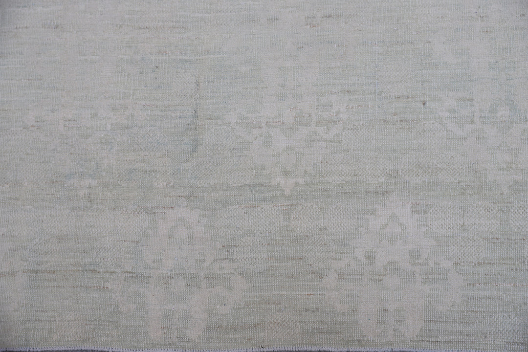10'x14' Ariana Large Soft Green Silk and Wool Ottoman Design Luxury Area Rug