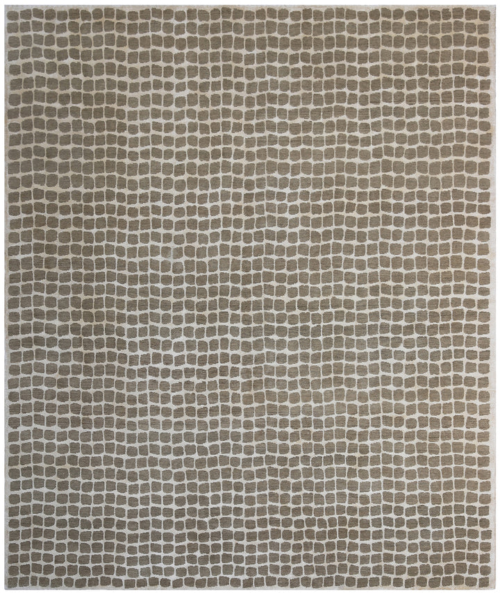 8'x10' Contemporary Modern Silk And Wool Tibetan Rug