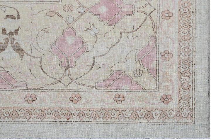 10'x14' Ariana Luxury Fine Tabriz Design Soft Blue Yellow Pink Floral Large Area Rug