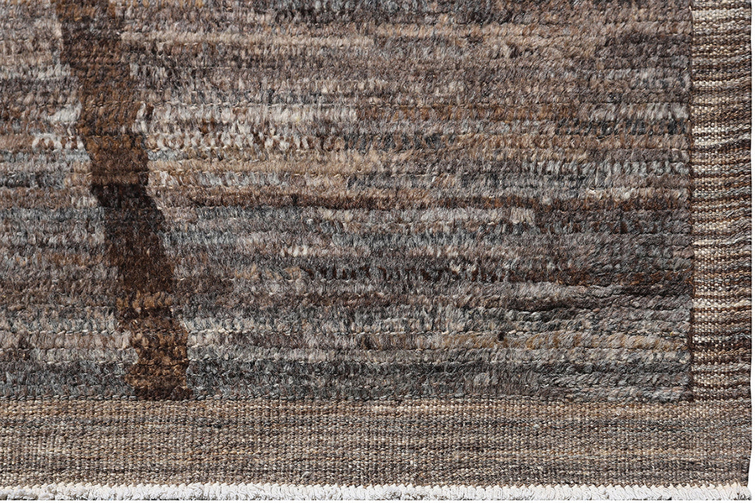 10'x14' Ariana Contemporary Moroccan Style Brown Barchi Rug