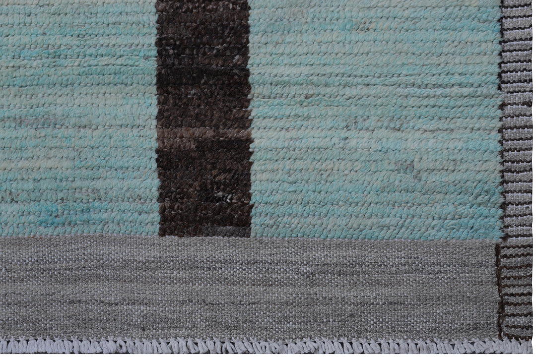 9'x13' Ariana Moroccan Style Blue Beige Black Shag Barchi Rug