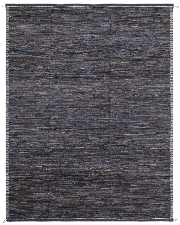 9'x12' Ariana Moroccan Style Solid Navy Barchi Rug