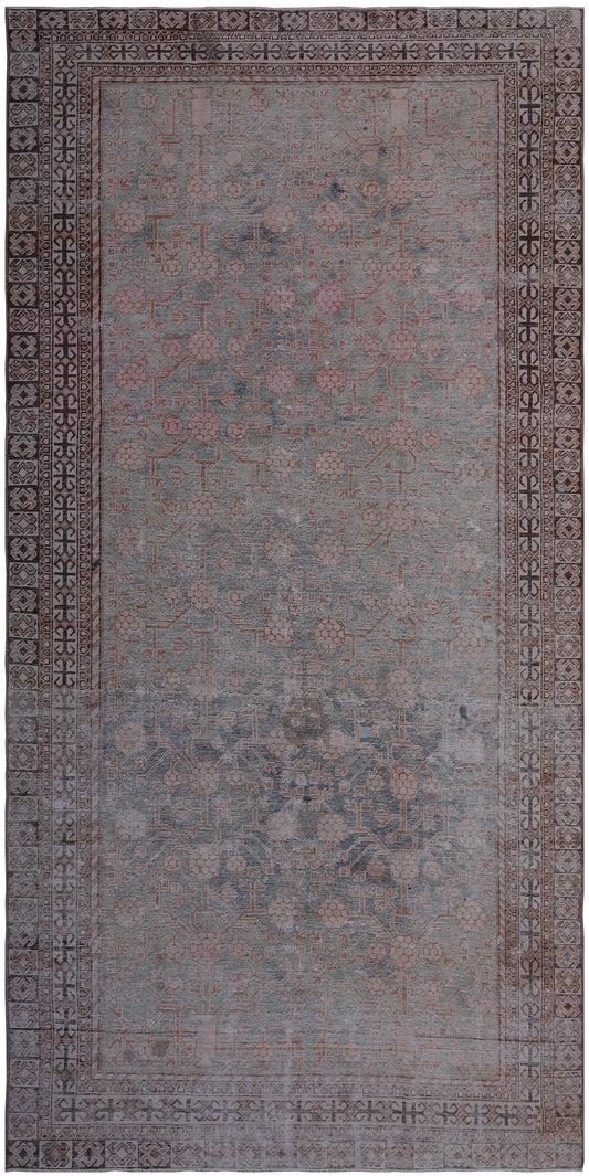 4'x9' Vintage Antique Samarkand Traditional Rug