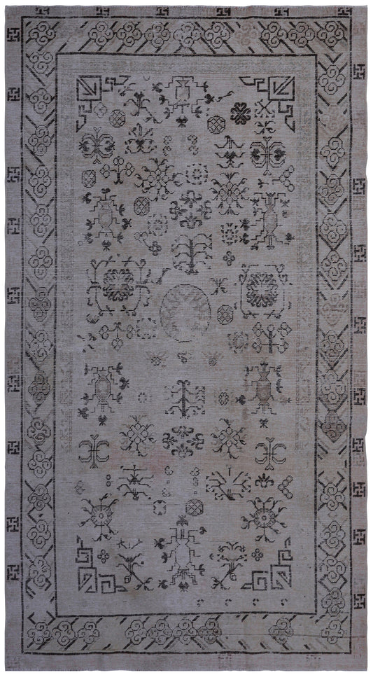 4'x8' Vintage Antique Samarkand Traditional Rug