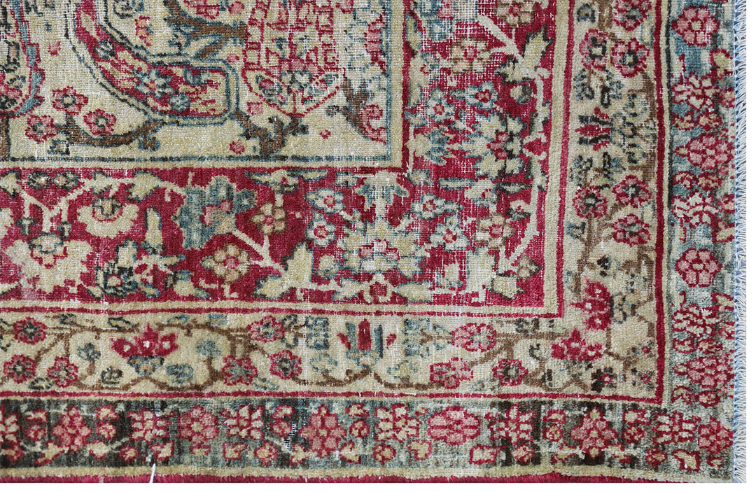 11'x16' Vintage Worn-out Persian Kirman Rug