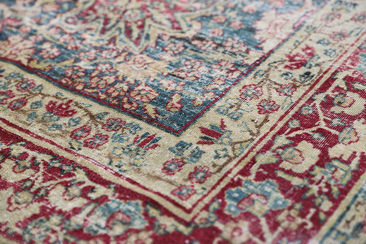 11'x16' Vintage Worn-out Persian Kirman Rug