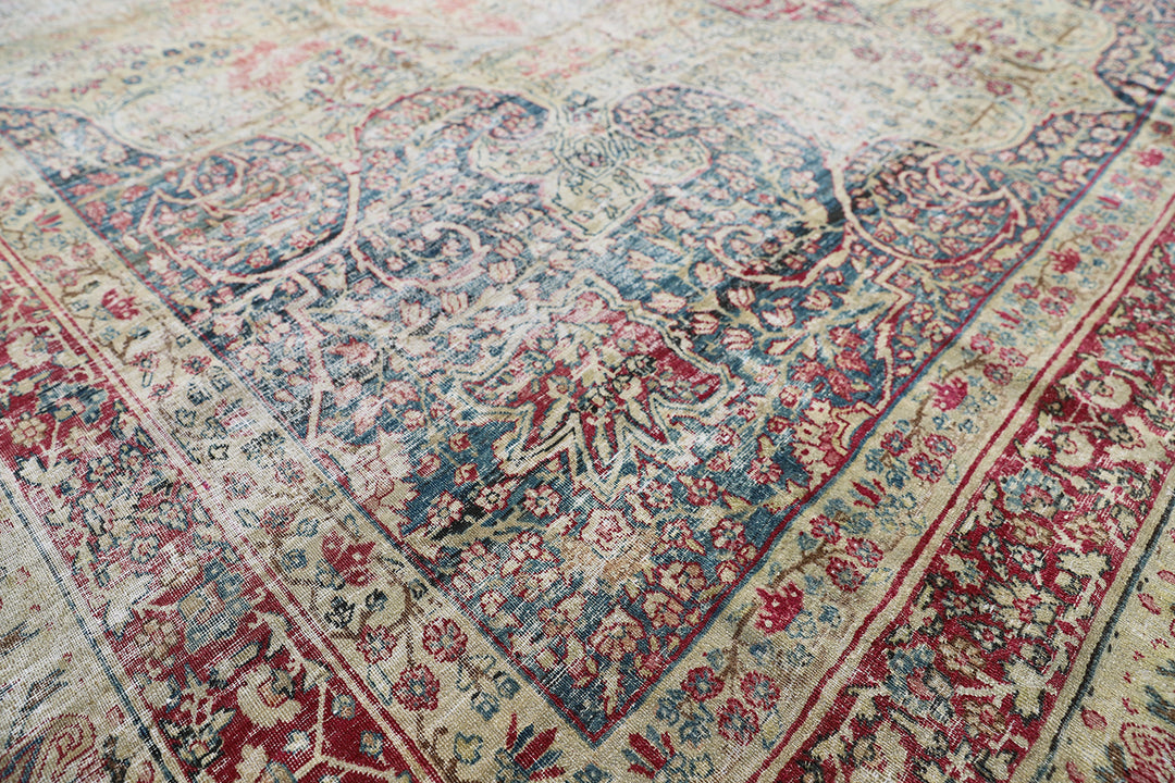 11'x16' Vintage Worn-out Persian Kirman Rug