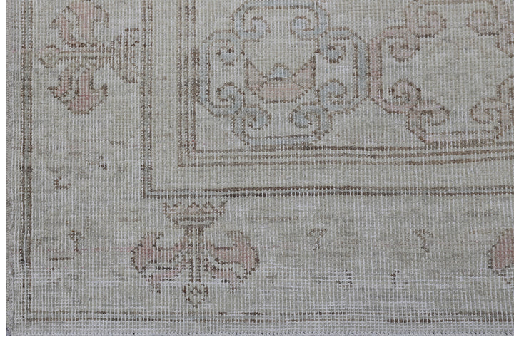 3' x 12' Ariana Samarkand Design Runner Rug | Hand-Knotted Wool Area Runner