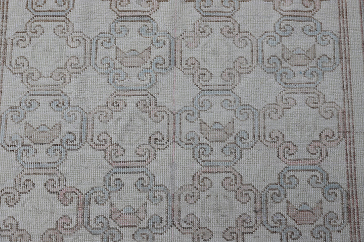 3' x 12' Ariana Samarkand Design Runner Rug | Hand-Knotted Wool Area Runner