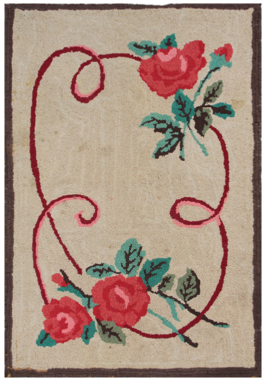 Antique American Hook Rug