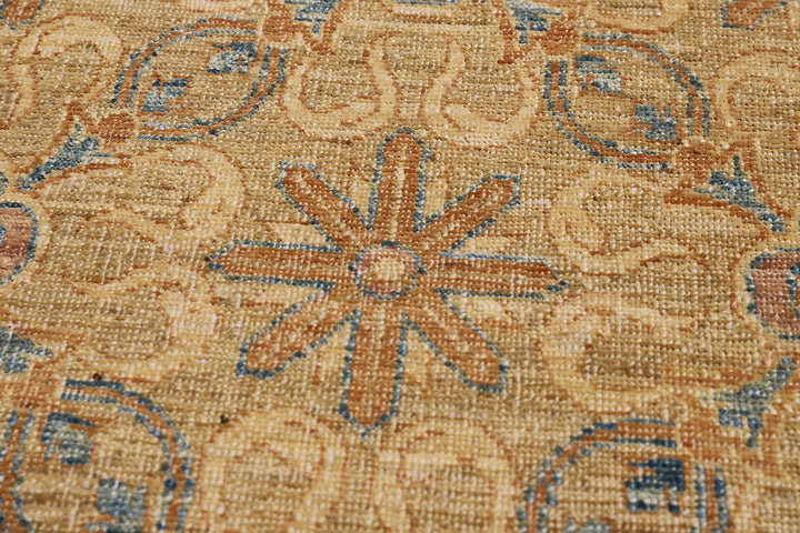 4' x 12' Ariana Traditional Wide Runner Rug | Yellow & Gold Floral