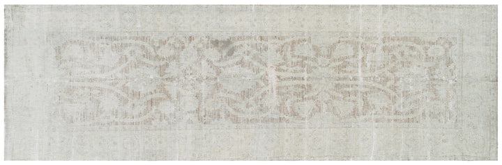 4'x10' Hand-Knotted Afghan Runner | Soft Brown | Vintaged Rugs