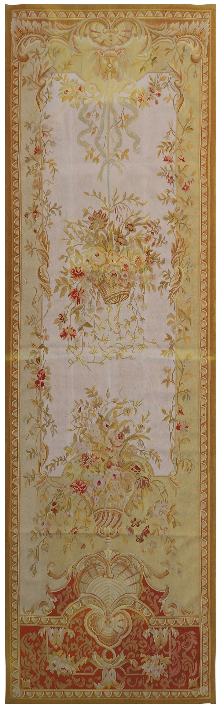 4'x12' Wool Handwoven | French Aubusson Panel Wall Hanging