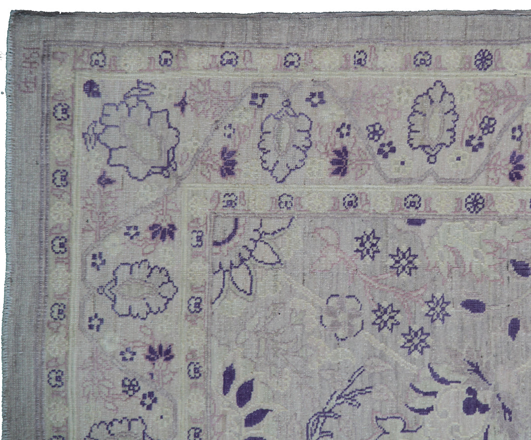 4x19 Soft Purple & Ivory Tabriz Wool Runner | Ariana Transitional