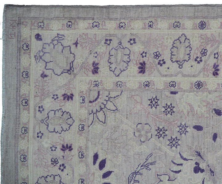 4x19 Soft Purple & Ivory Tabriz Wool Runner | Ariana Transitional
