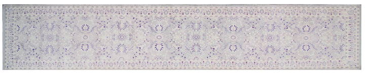 4x19 Soft Purple & Ivory Tabriz Wool Runner | Ariana Transitional