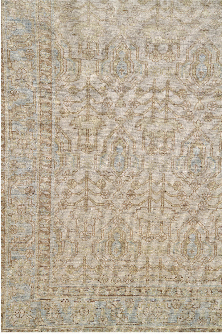 4'x6' Ariana Transitional Earth-Tone Serapi Rug – Hand-Knotted Afghan Wool Beauty