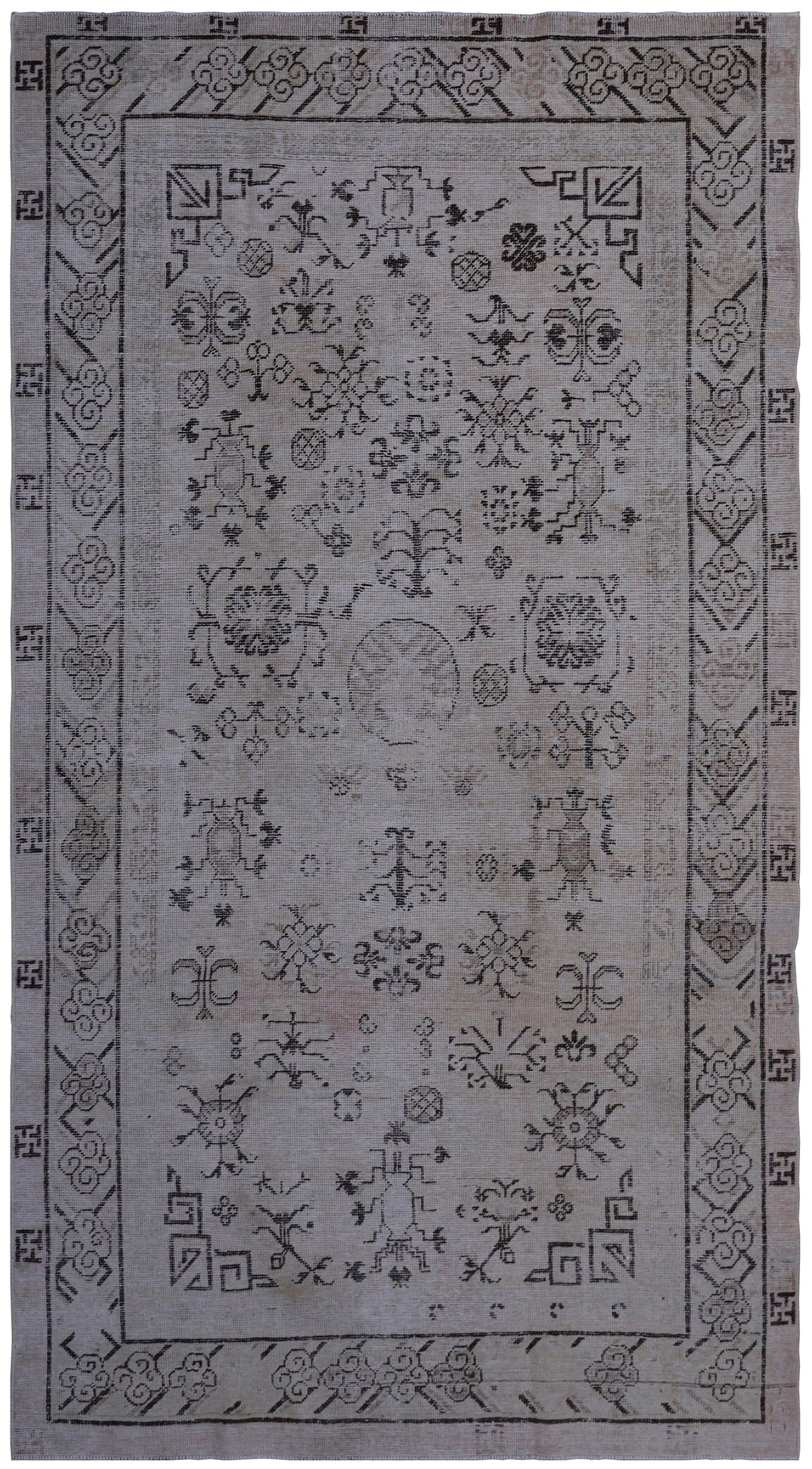 4'x8' Vintage Antique Samarkand Traditional Rug