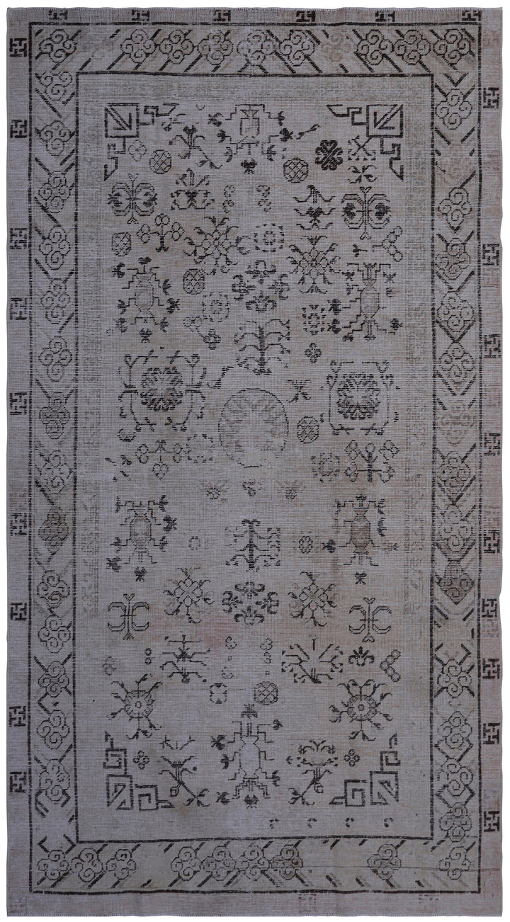 4'x8' Vintage Antique Samarkand Traditional Rug