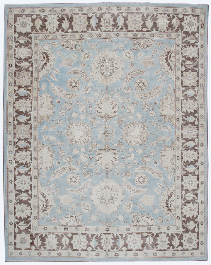 8'x10' Blue Area Rug | Hand-knotted | Sultanabad Design | Ariana Traditional