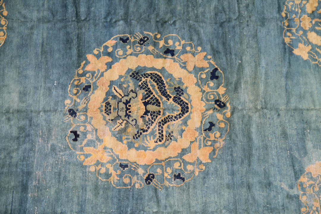 10'x12' Light Blue Peking Vintage Rug