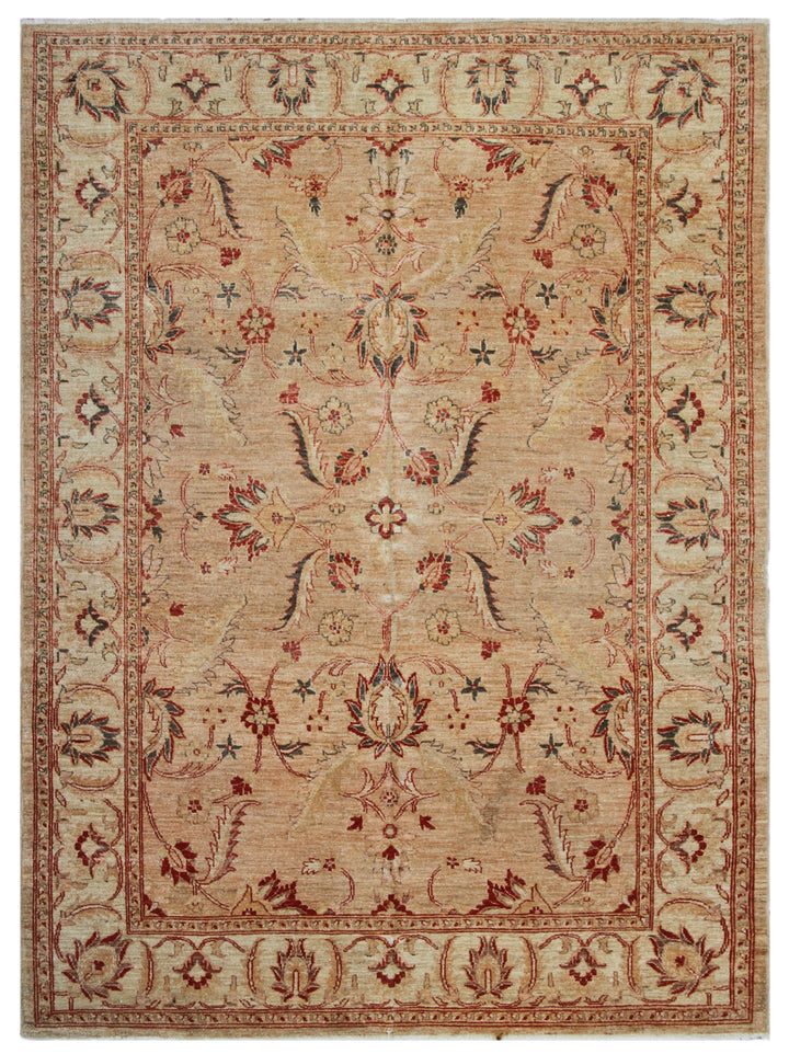 6x8 Hand-Knotted Afghan Persian Floral Rug