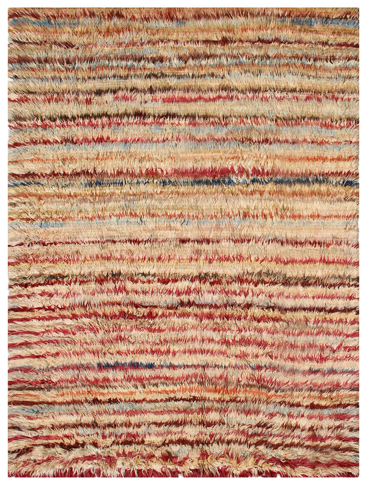 9'x12' Ariana Moroccan Style Striped Multi Soft Shaggy Barchi Rug