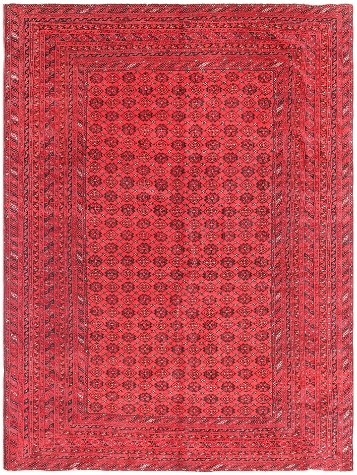 8'x12' Red Afghan Rug | Bashiri Design