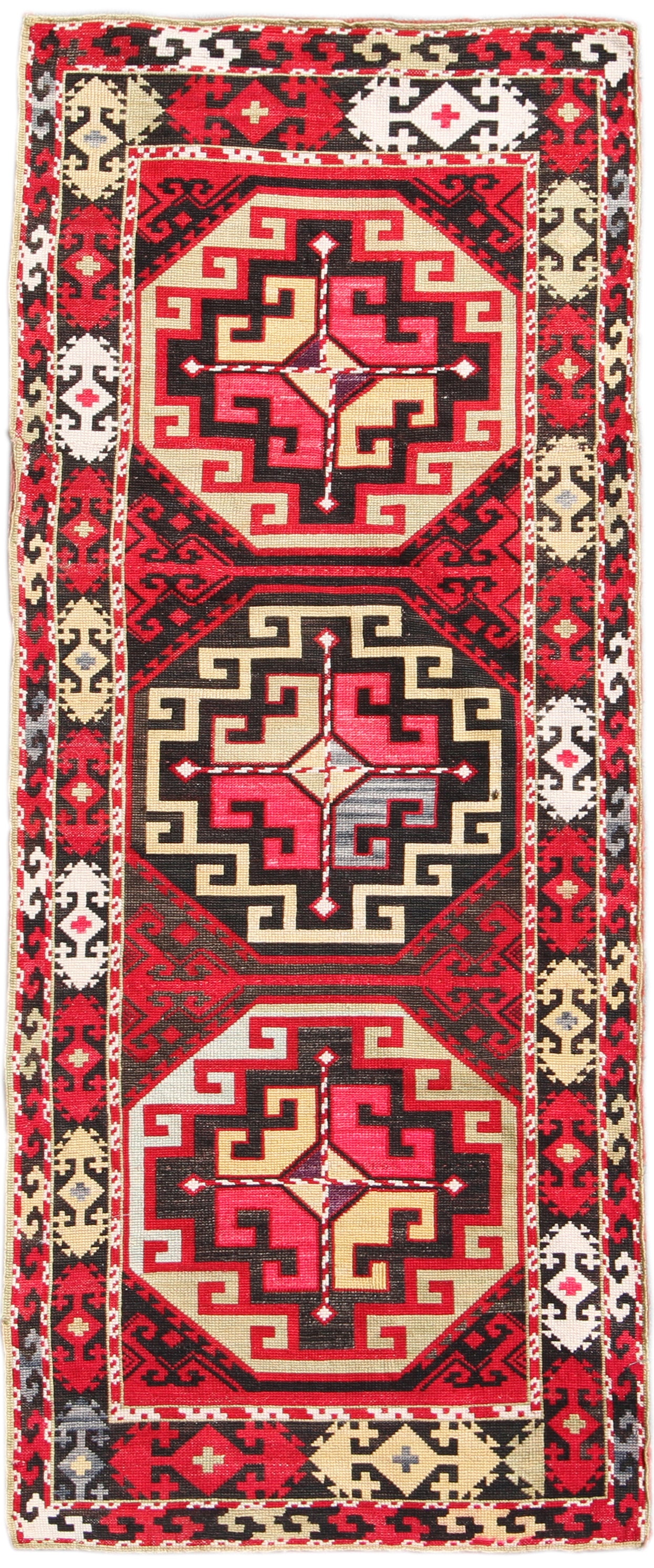 2'x5' Uzbek Needlepoint Suzani Textile