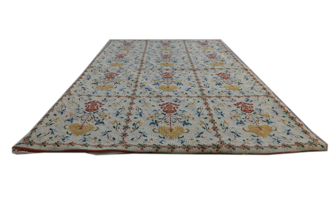 3'x5' Vintage European Needlepoint Rug