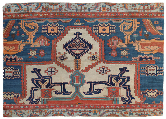 6'x9' Antique Persian Heriz Fragment Ariana Rugs