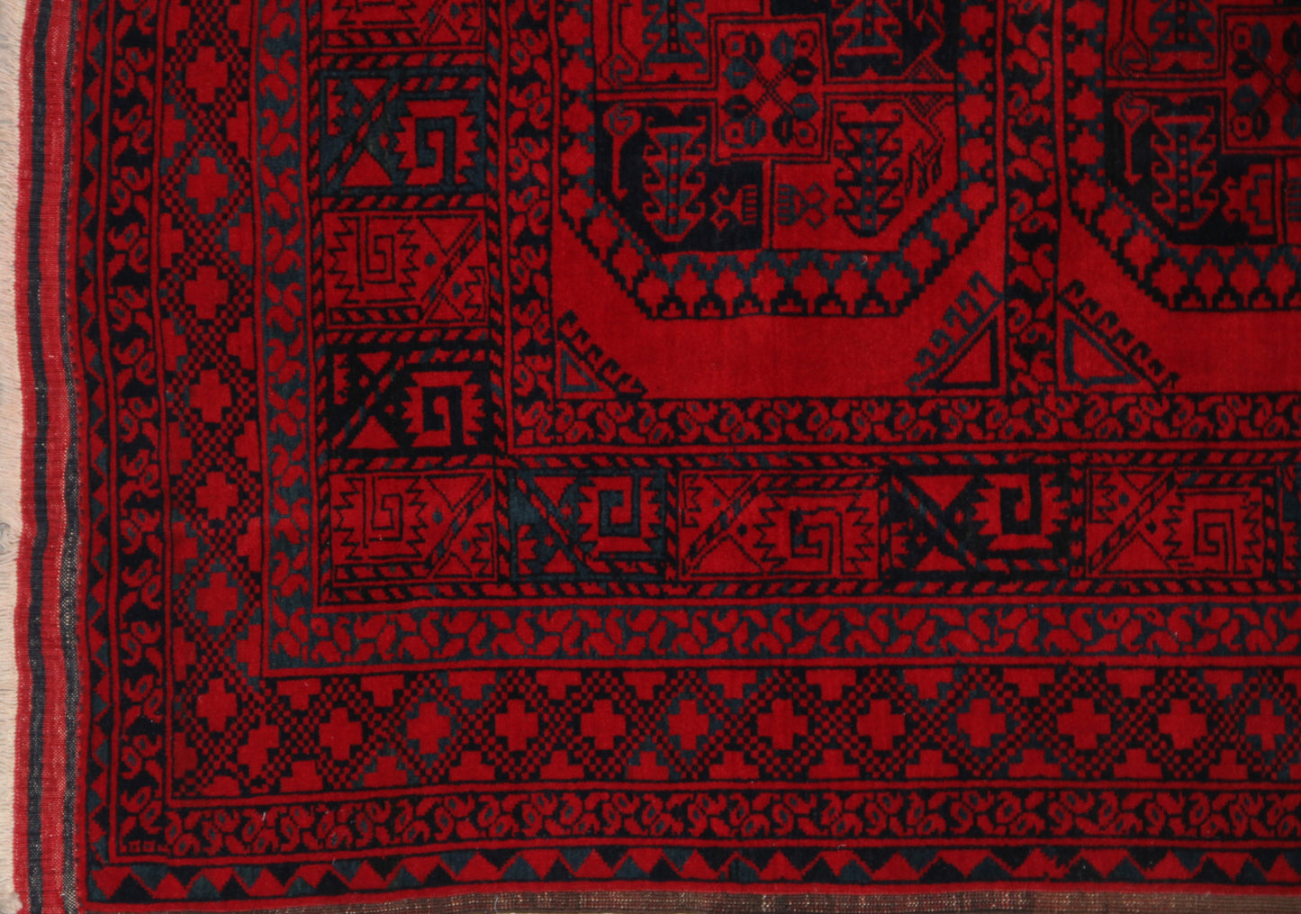 7x10 Afghan Elephant Foot Design Wool Tribal Area Rug