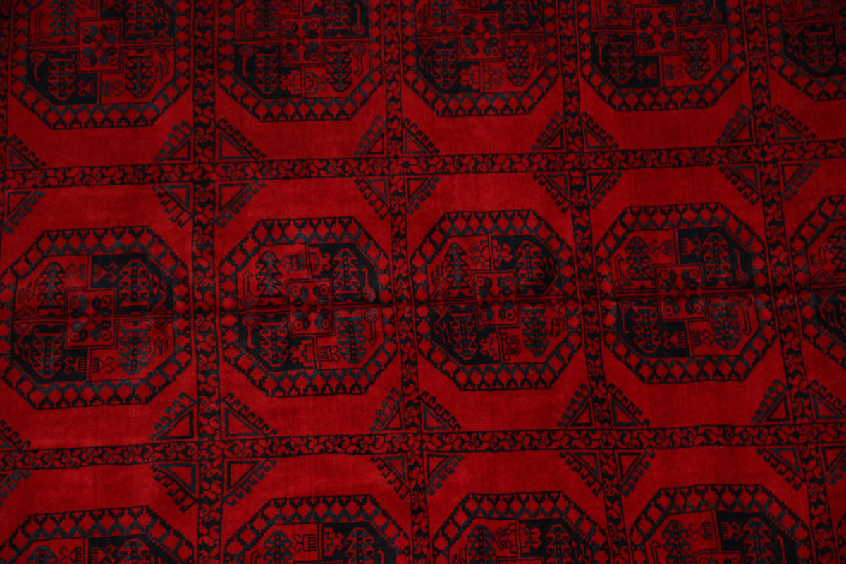 7x10 Afghan Elephant Foot Design Wool Tribal Area Rug
