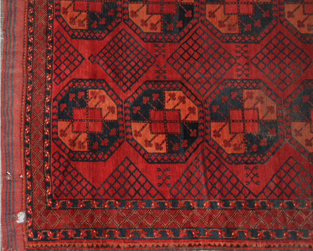 11'x15' Red Antique Afghan Rug