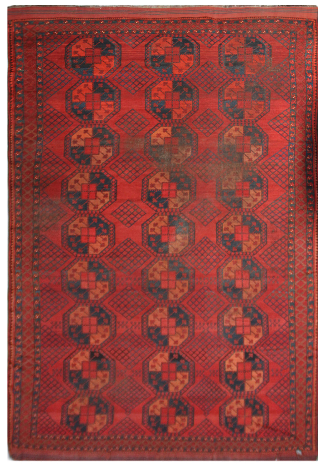 11'x15' Red Antique Afghan Rug