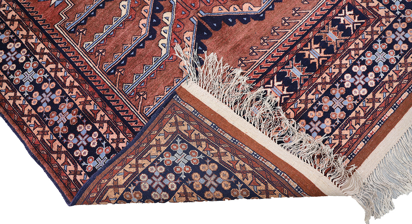 4'x6' Wool and Silk Anatolian Design Prayer Rug Afghan