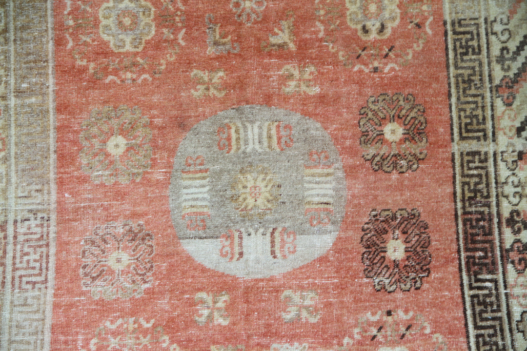 5'x9' Antique Samarkand Medallion Design Rug