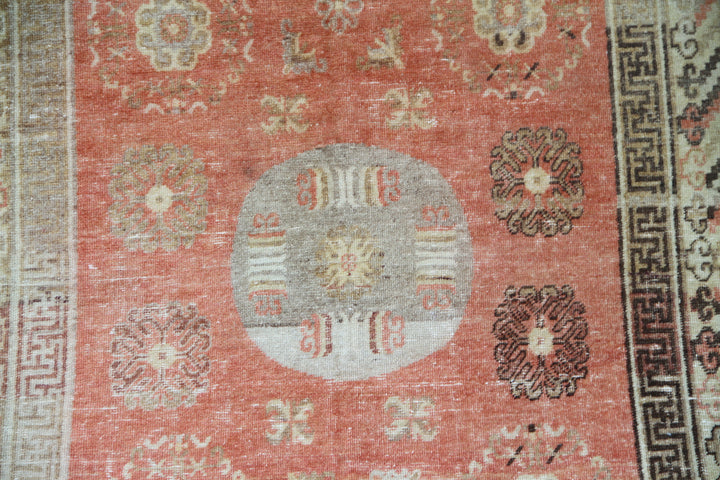 5'x9' Antique Samarkand Medallion Design Rug