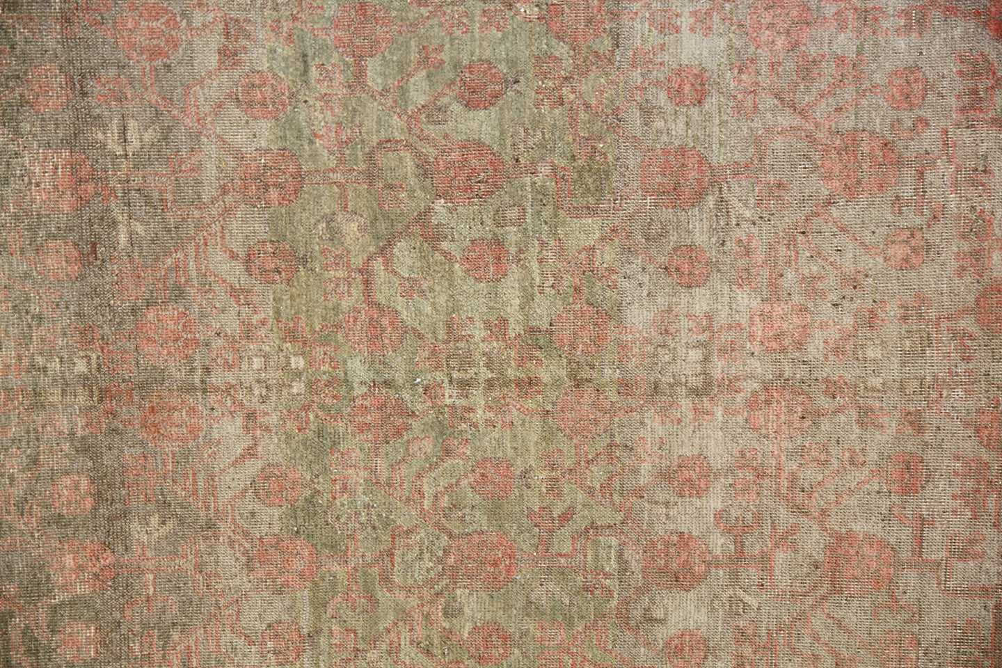 9.07 x 5.00 Antique Hand-Knotted Samarkand Pomegranate Design Rug Area Rug