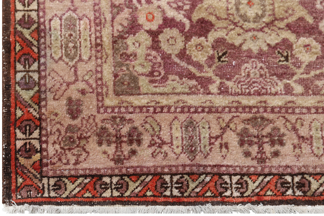 3'x17' Rare Runner Antique Samarkand Rug